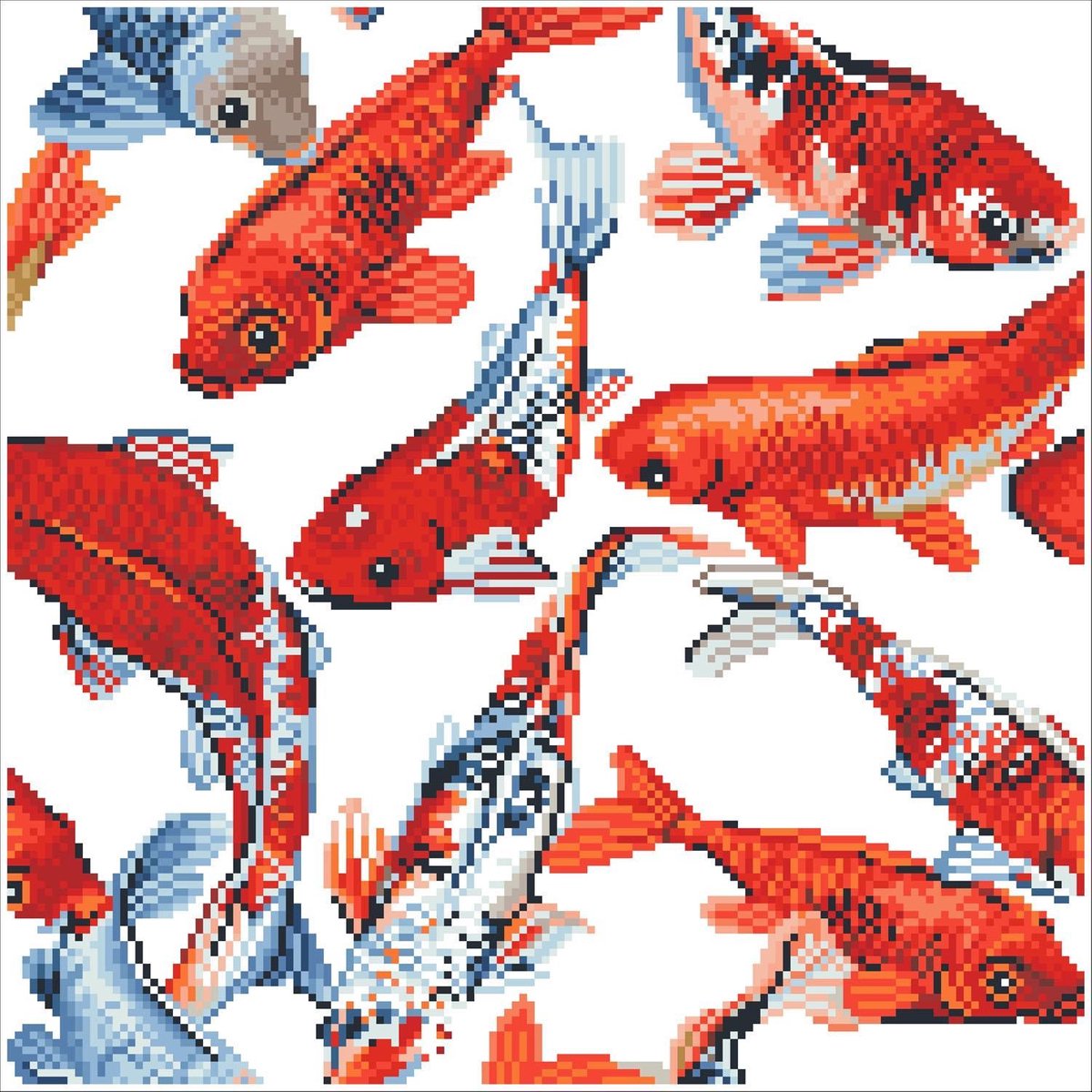 DD9.051 Diamond Dotz® - 41x41cm Koi Mosaic