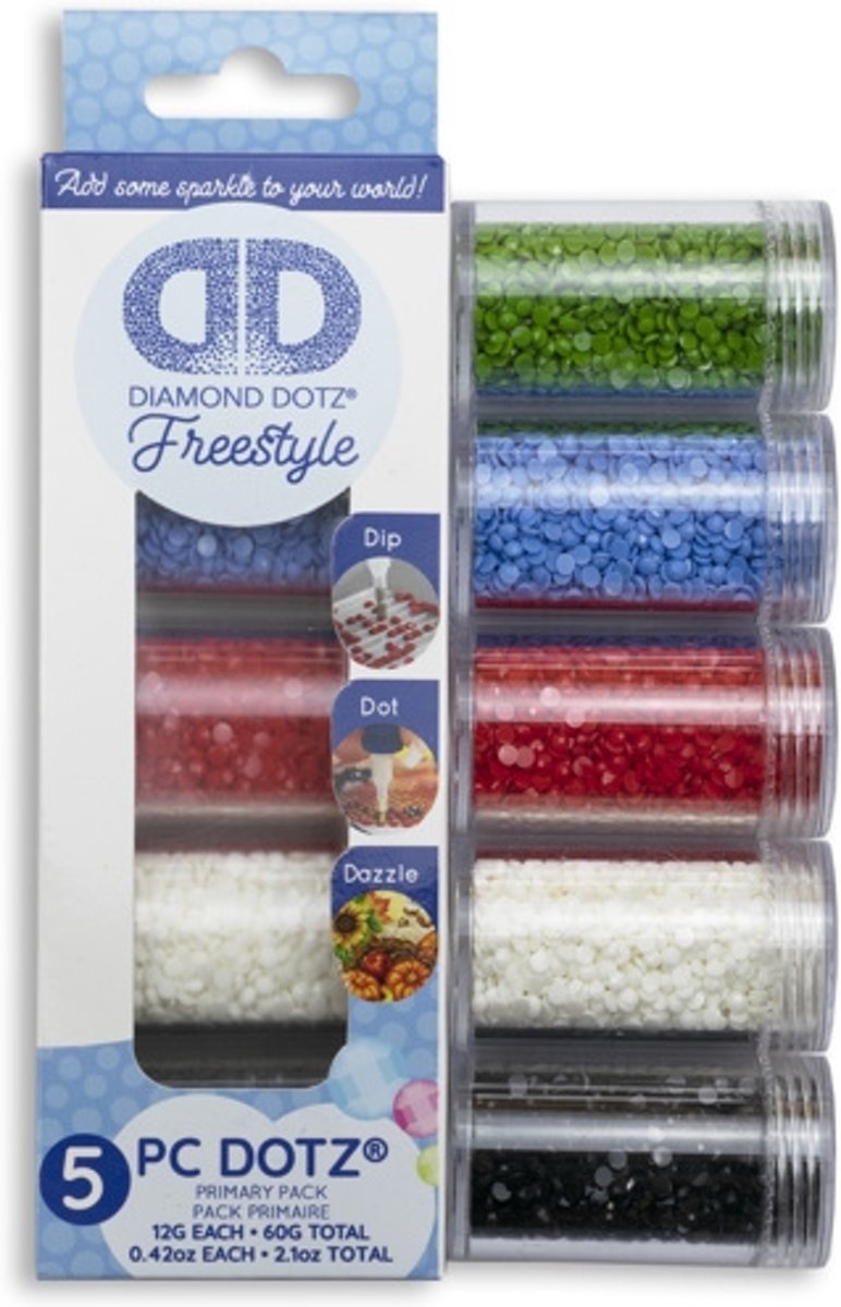 DDA.010 DIAMOND DOTZ® SAMPLER PACK - Primary(8001, 8002, 8020, 8126, 8249)