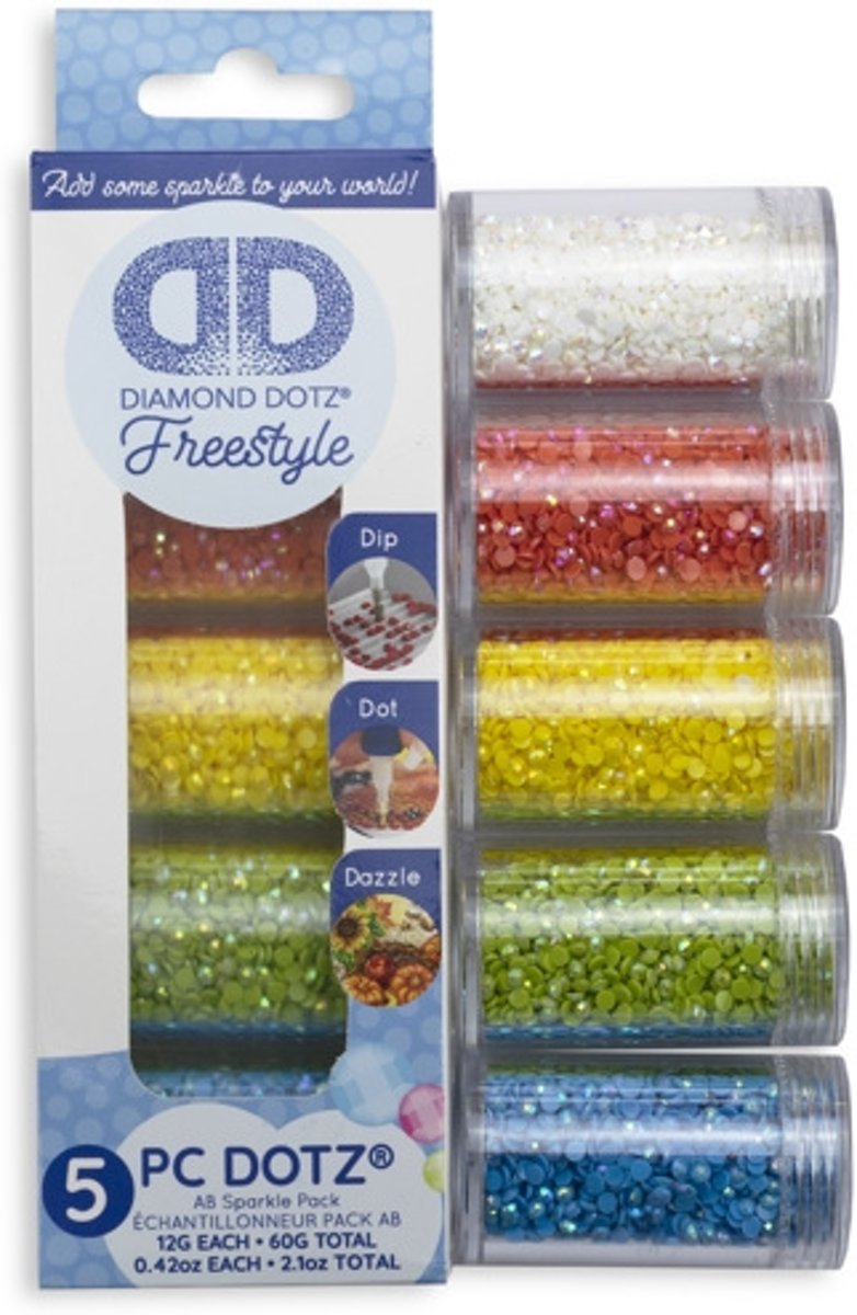 DDA.013 DIAMOND DOTZ® SAMPLER PACK AB COLOR (5001, 5003, 5005, 5006, 5008)