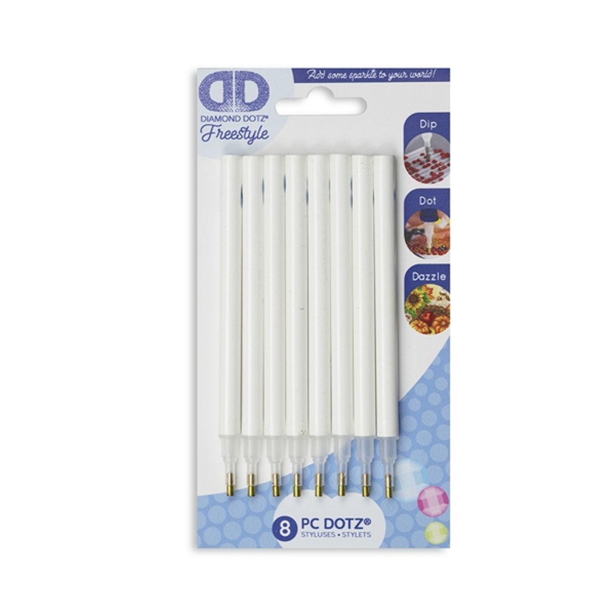 DDA.030 DD Bulk Pack White Styluses with Blue DD logo