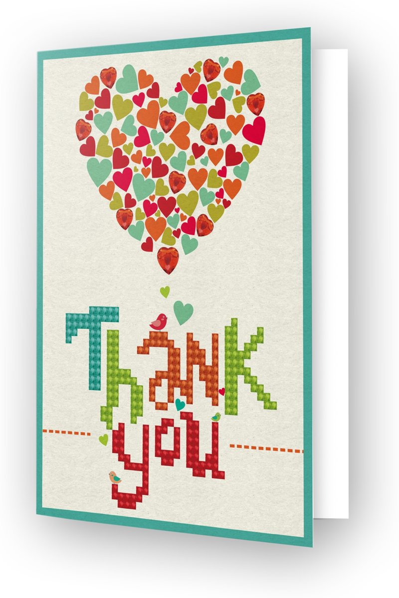 DDG.005 Diamond Dotz® - Greeting Card THANK YOU HEART