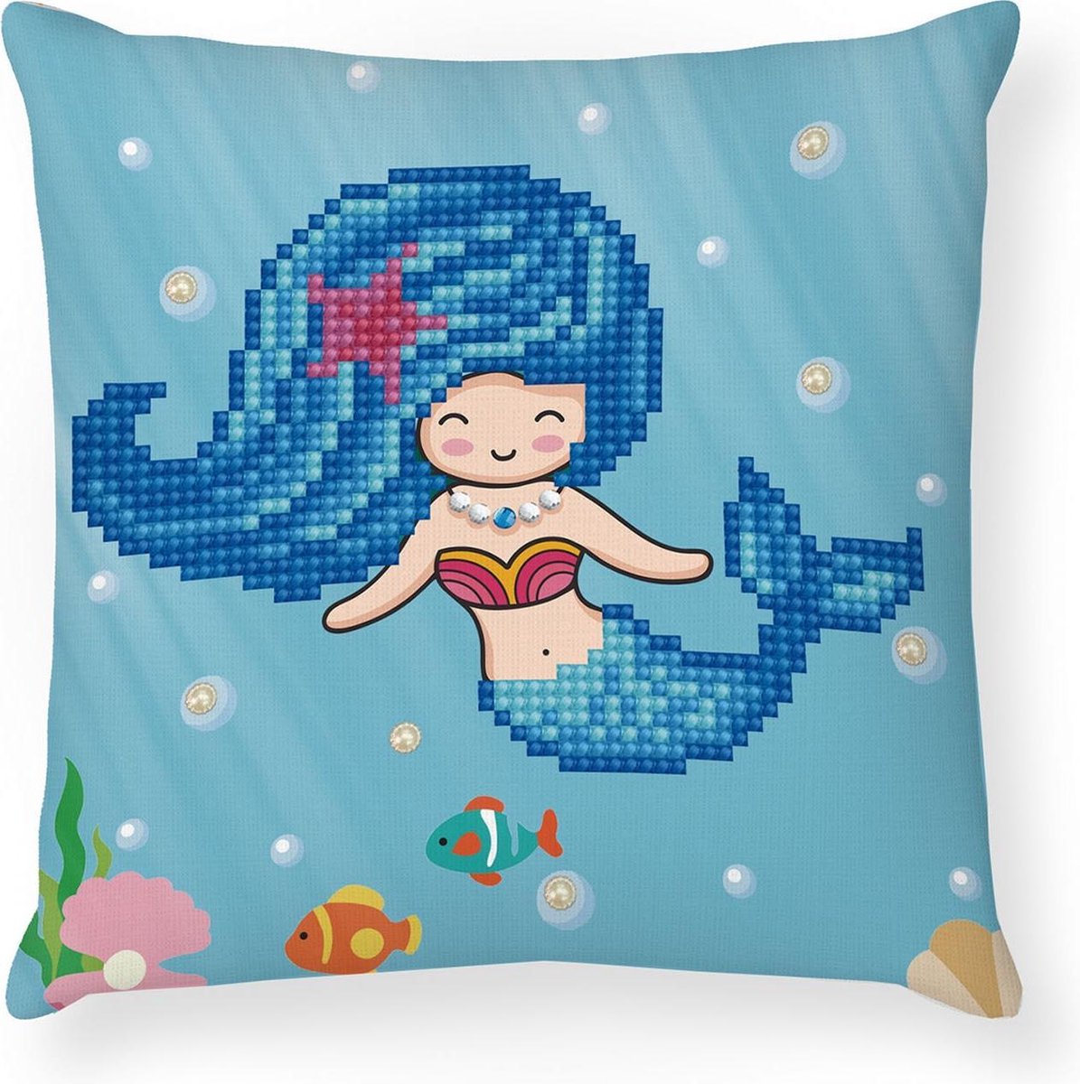 DDP2.043 Diamond Dotz® - 18cmx18cm kussen Pearl Swimmer Mini Pillow