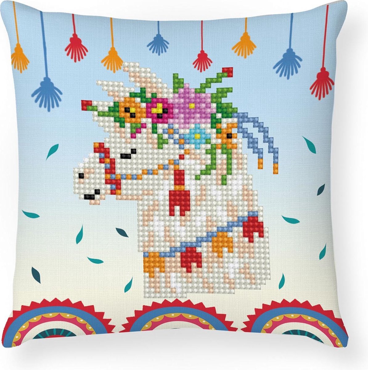 DDP2.045 Diamond Dotz® - 18cmx18cm kussen Llama Party Mini Pillow