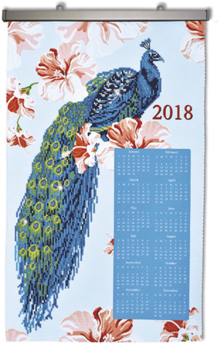 Diamond Dotz   painting Kalender Pauw (39,5 x 80 cm)