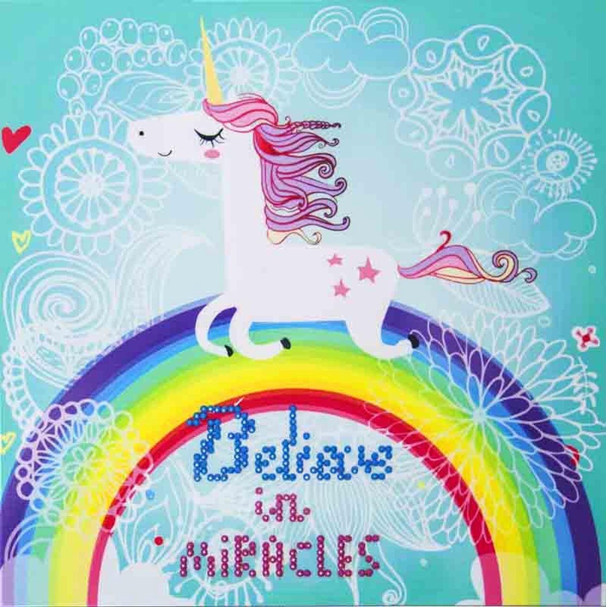 Diamond Dotz� Believe In Miracles in frame: 35x35 cm - Diamond Painting