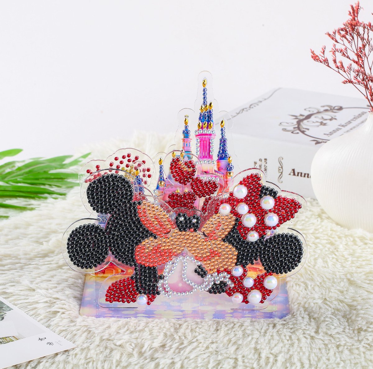 Diamond painting 3d Tafereel Minnie en Mickey mouse