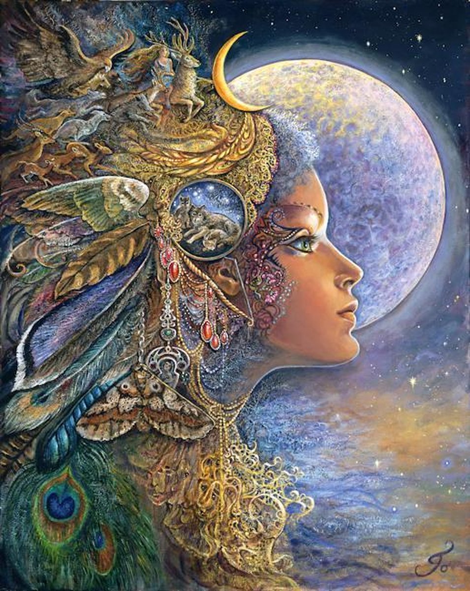 Josephine Wall Diana  90 x 72CM  250 kleuren vierkante steentjes