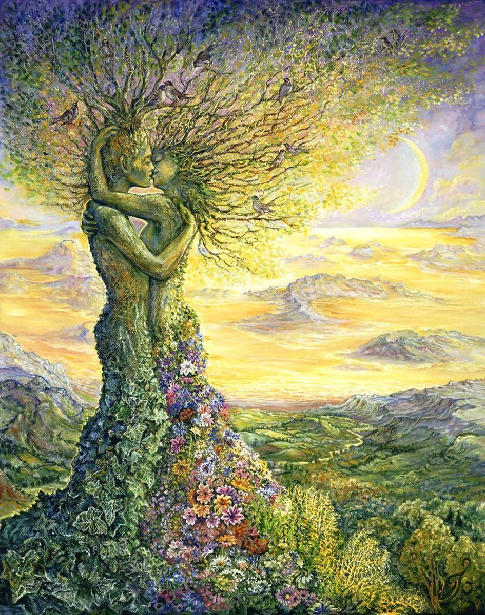 Josephine Wall Natures Embrace 100 x 78 CM  275 kleuren vierkante steentjes