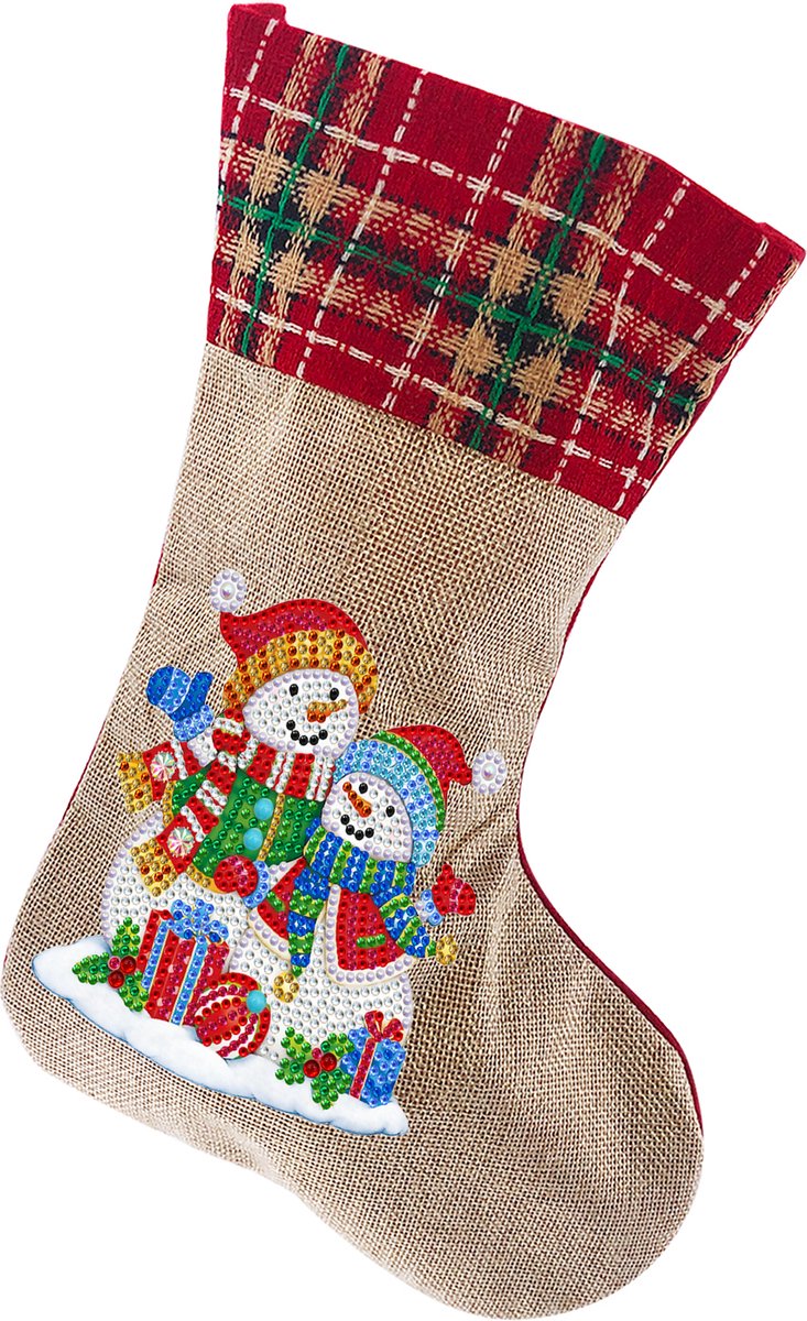 Kerstsok 02 - Diamond painting - compleet pakket - Diamond painting by Wietske