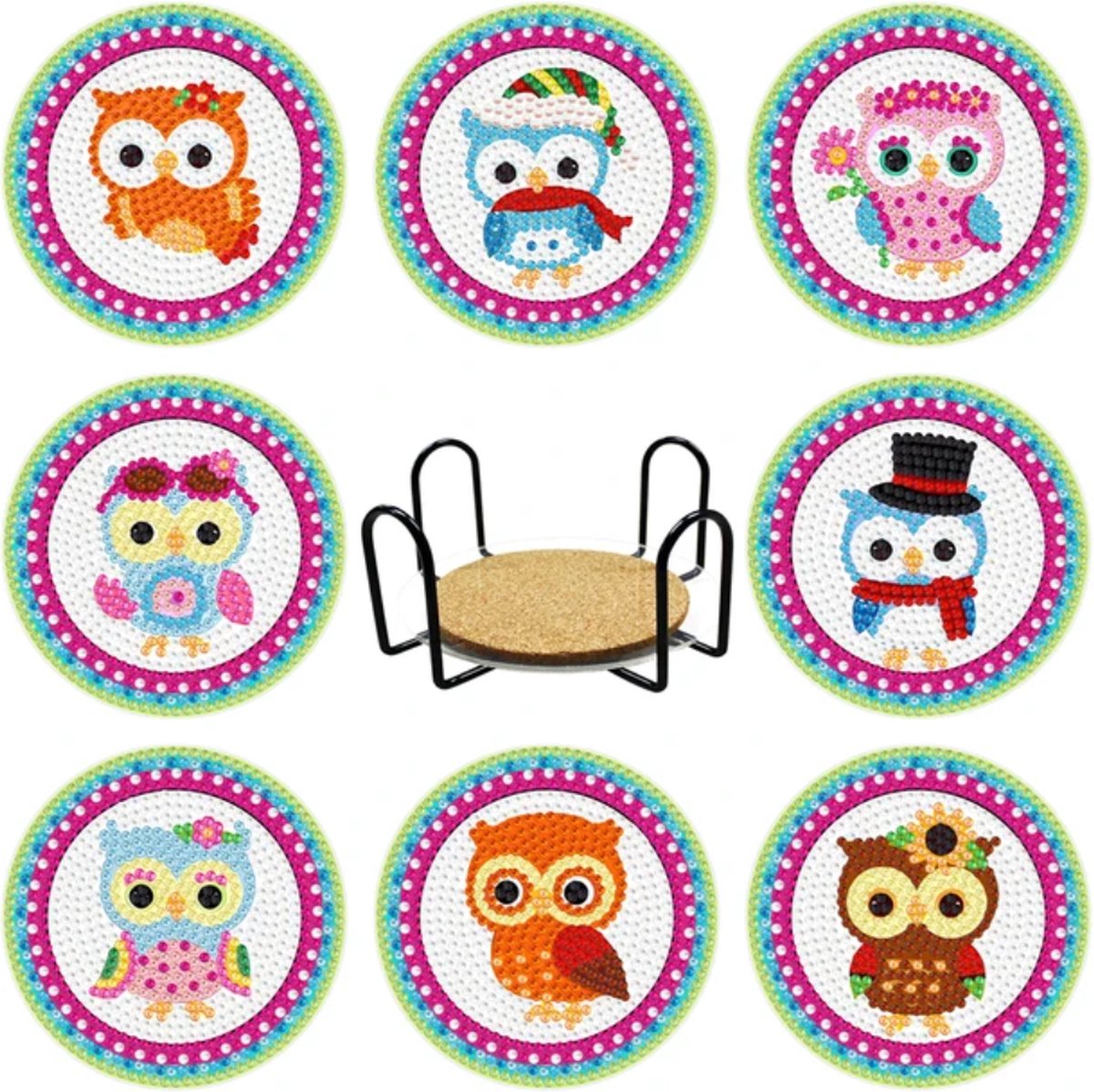 Onderzetters 208 - Diamond painting - compleet pakket - Diamond painting by Wietske