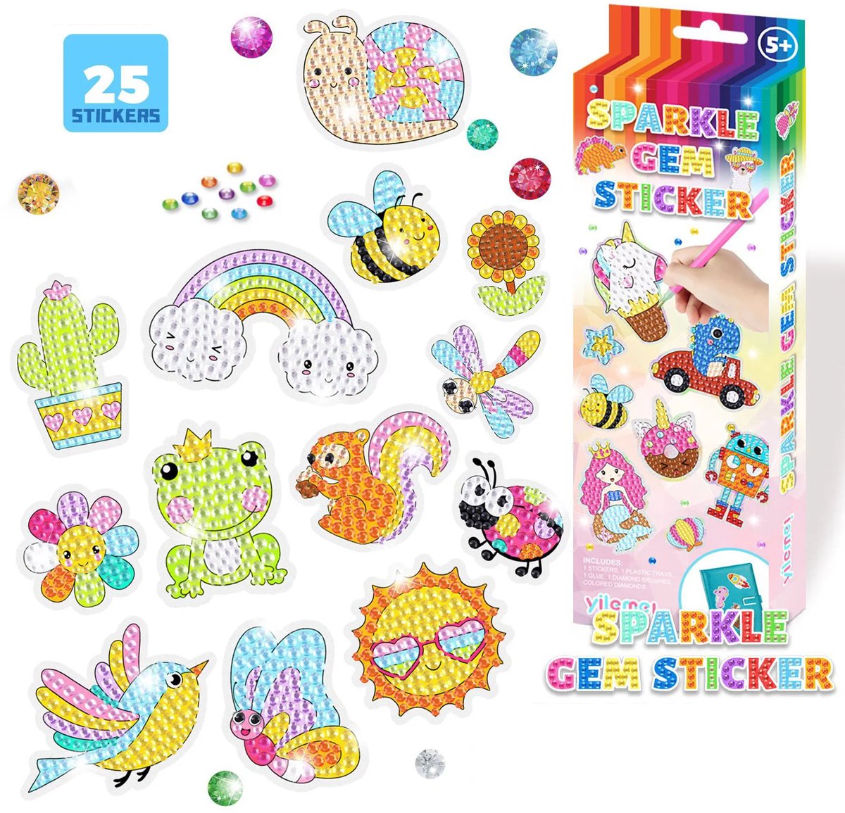 Stickers - voor kinderen - 03 - diamond painting - compleet pakket - Diamond painting by Wietske