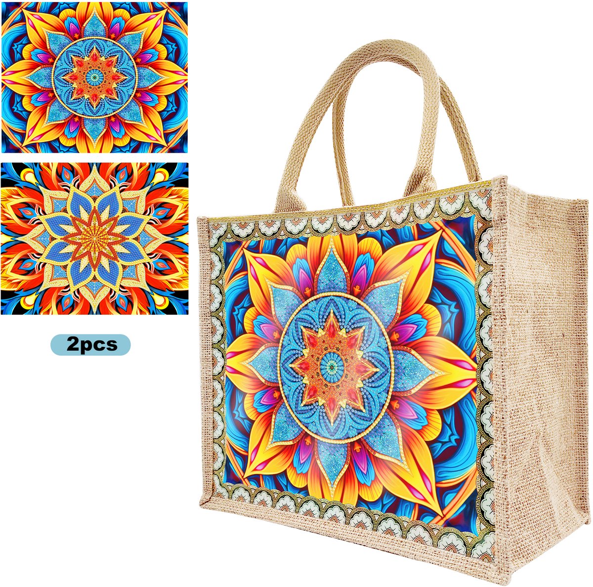 Tas met 2 paintings - HBD307 - diamond painting - compleet pakket - Diamond painting by Wietske