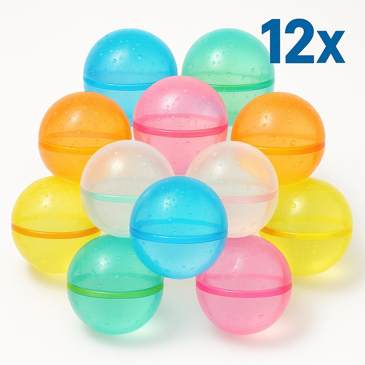   - 12x Waterballonnen - Herbruikbare Waterballonnen - Zelfsluitende Waterballonnen - Navulbaar - Waterspeelgoed - Waterspeelgoed voor Buiten - Speelgoed - Duurzaam - 12 Stuks