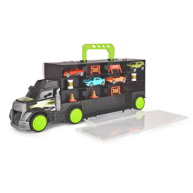 Dickie Transporter met 4 Die-cast Auto's en Accessoires