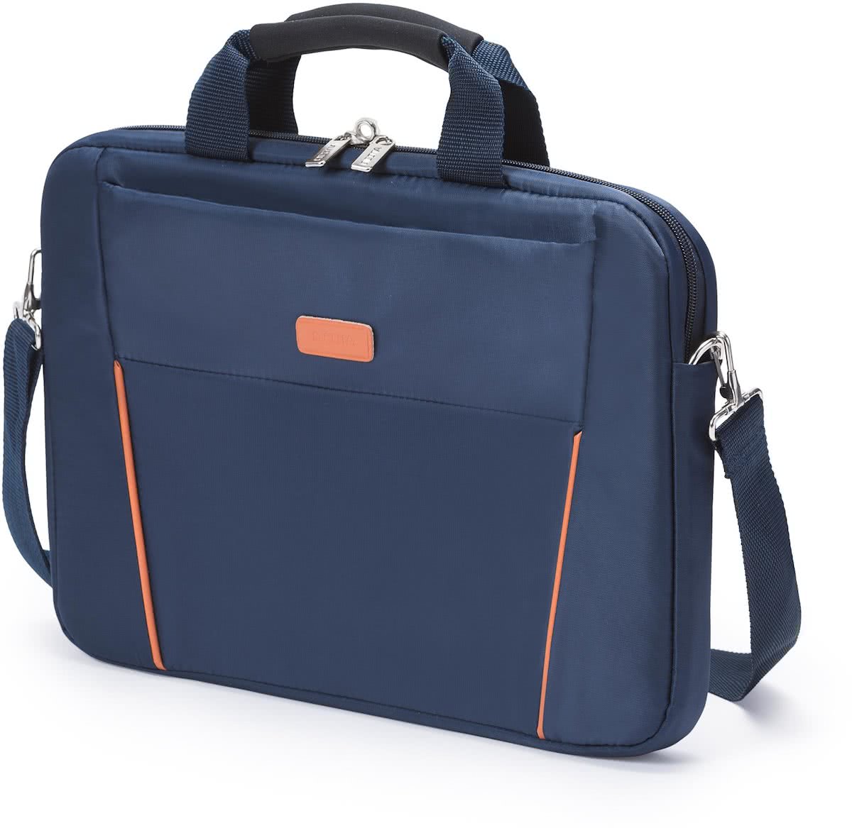 Dicota Slim Case BASE 14 tot 15.6 inch - Laptoptas / Blauw en Oranje