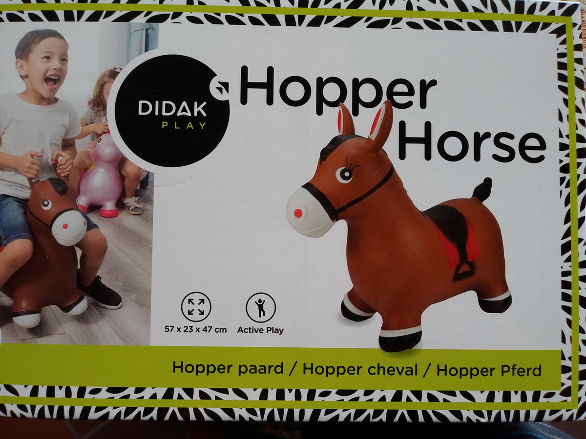   Play Hopper Paard - 57x23x47 Cm