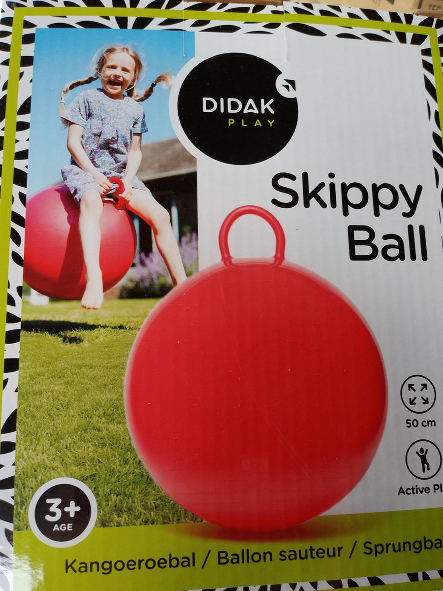 Didak Play Kangoeroebal 50 Cm - Rood - Skippybal