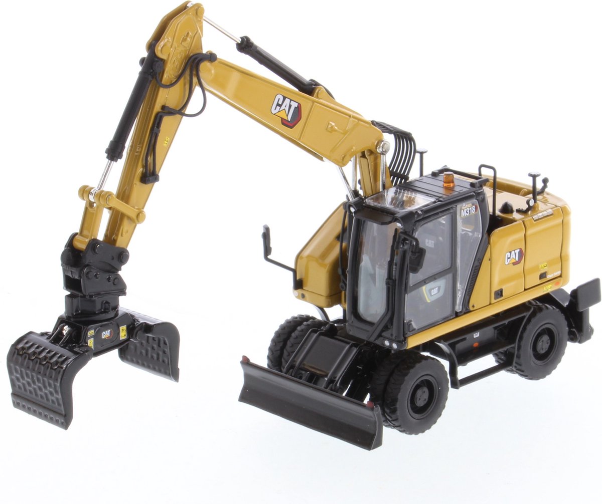 Cat M318 Mobiele bandenkraan - 1:50 - Diecast Masters - Highline Series