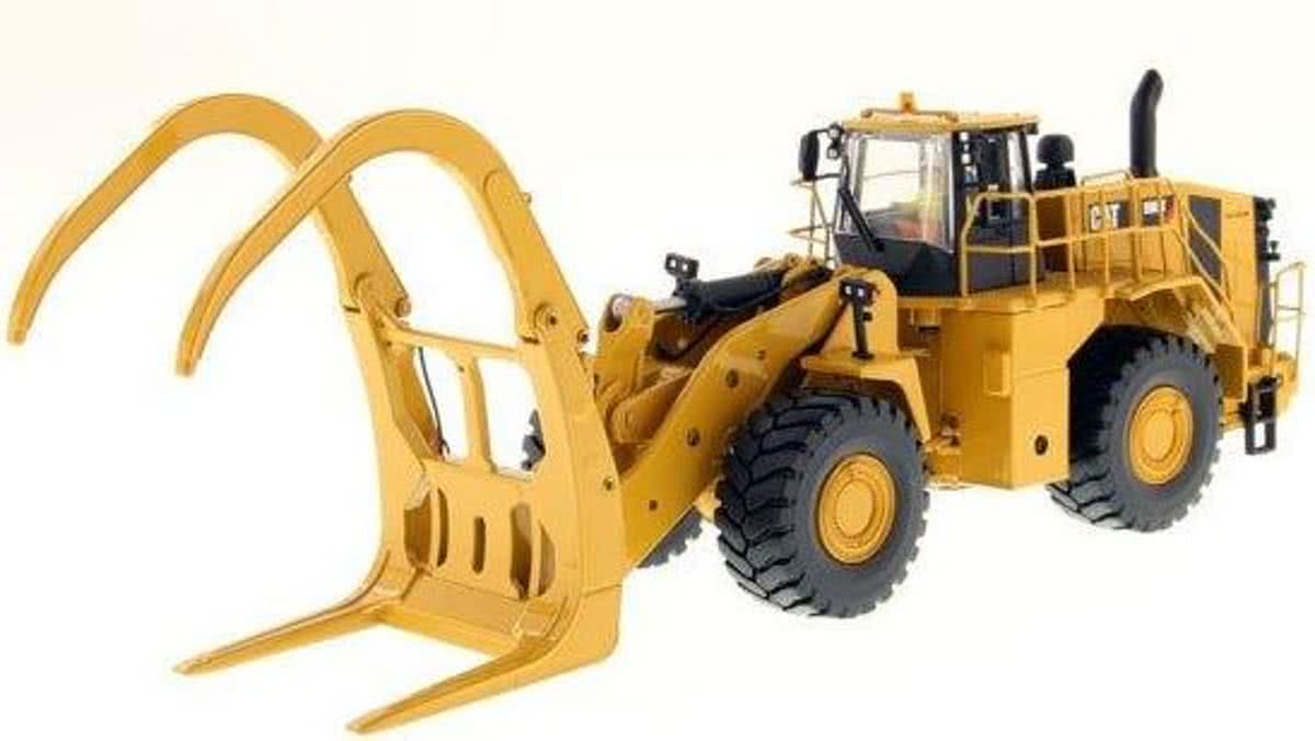 Caterpillar 988K Wheel Loader With Log Grapple  1:50 Diecast Masters Geel 85917