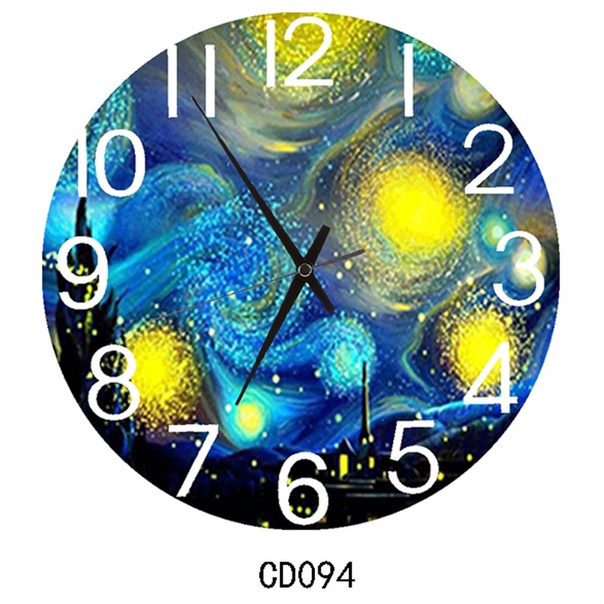 Diamond Painting Klok - Sterrennacht - 30 cm - Complete Set