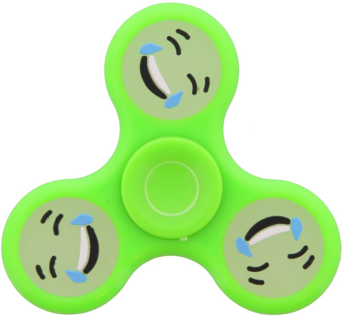 Groene Fidget spinner met Emoji.