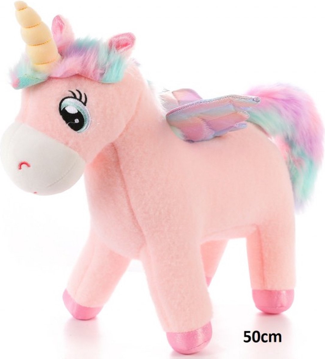 Knuffel Eenhoorn - Pluche - 50 cm - Roze