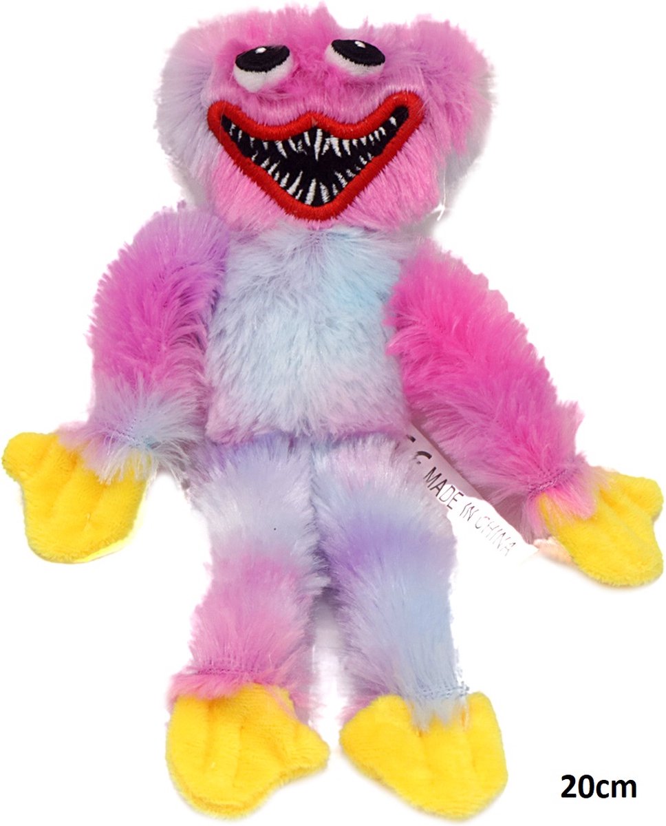 Knuffel Huggy Wuggy - Pluche - Lengte 20 cm - Tie Dye