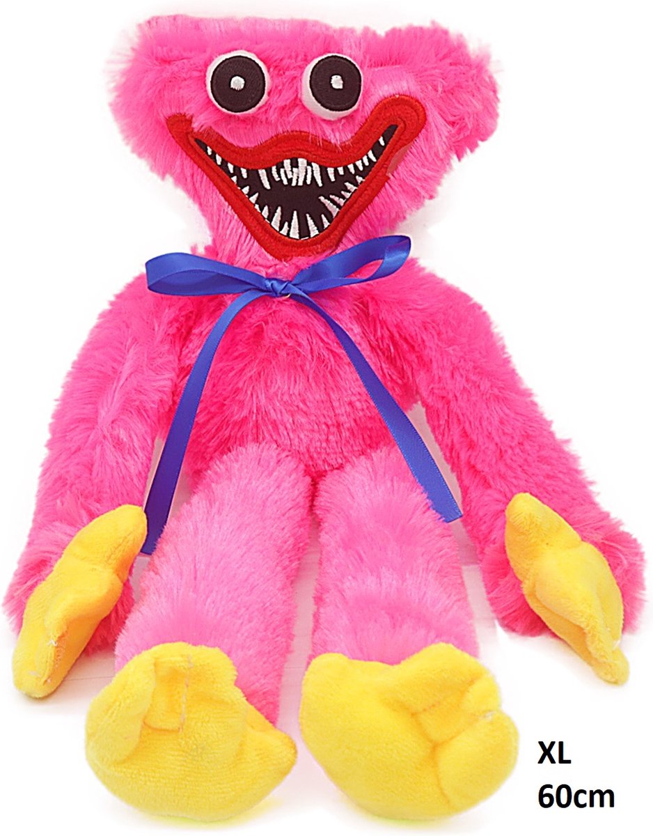 Knuffel Huggy Wuggy XL - Pluche - Lengte 60 cm - Roze