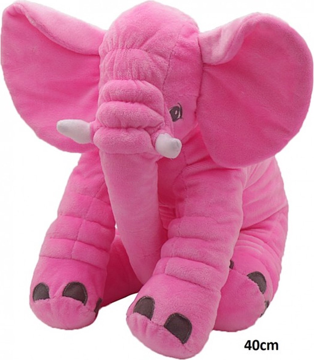 Knuffel Olifant - Pluche - 40 cm - Lichtroze