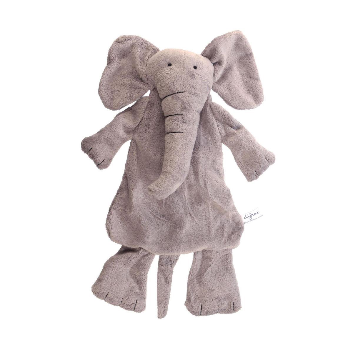 Difrax Babyknuffel Olifant Elliot - Zachte platte knuffelolifant