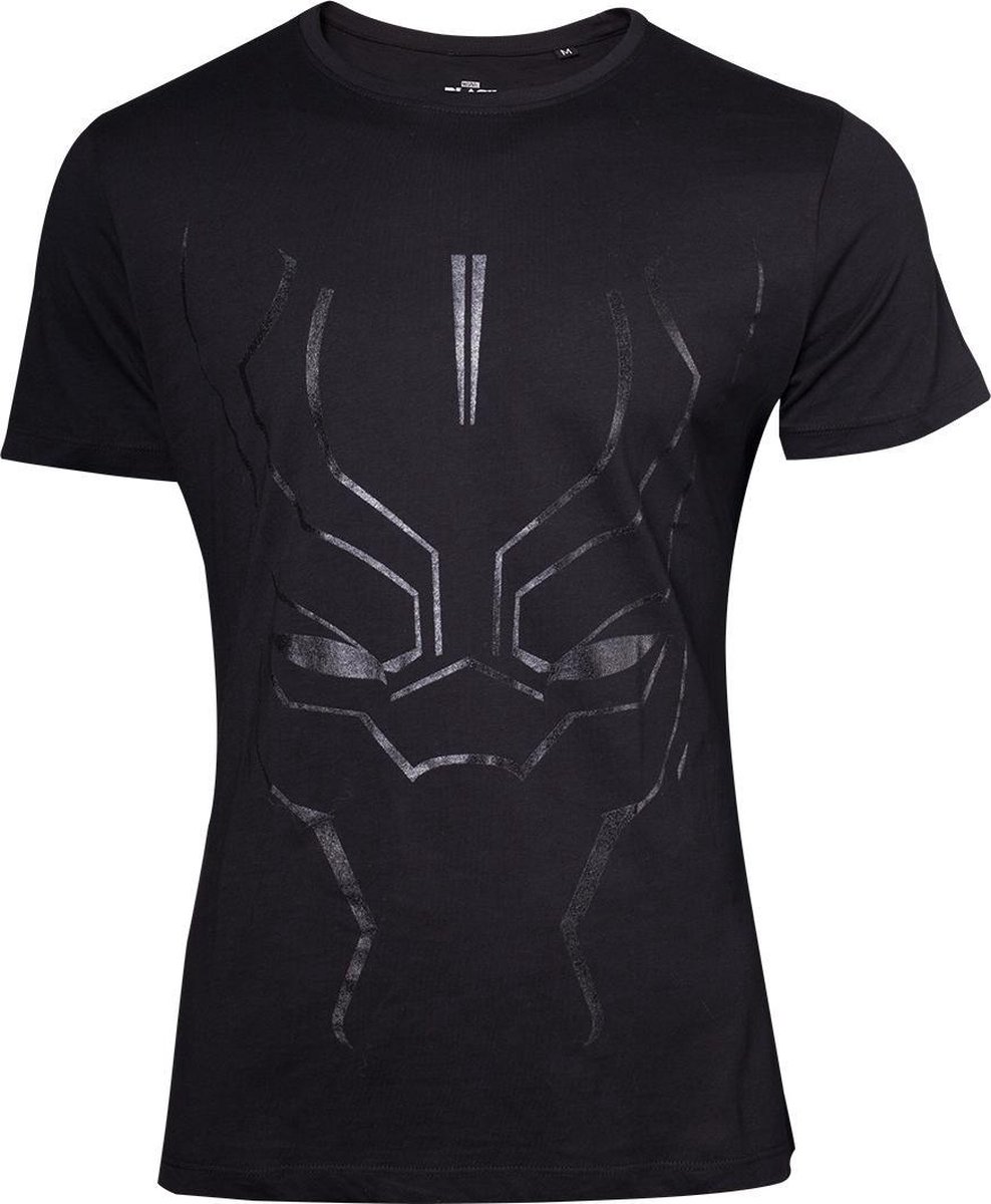 Black Panther - Black on Black Face Mens T-shirt - S