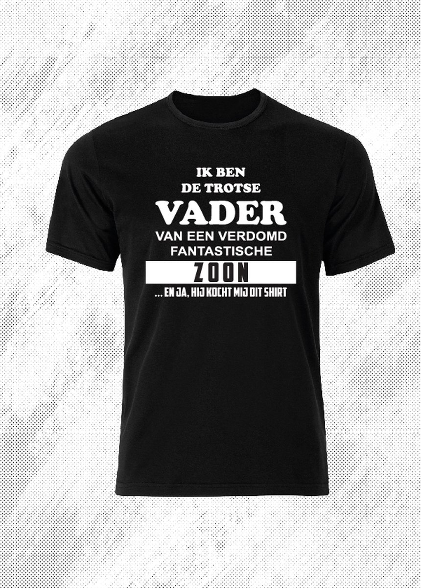 Ik ben de trotse vader van een verdomd fantastische zoon - T-shirt - cadeau - Vaderdag - papa - maat L