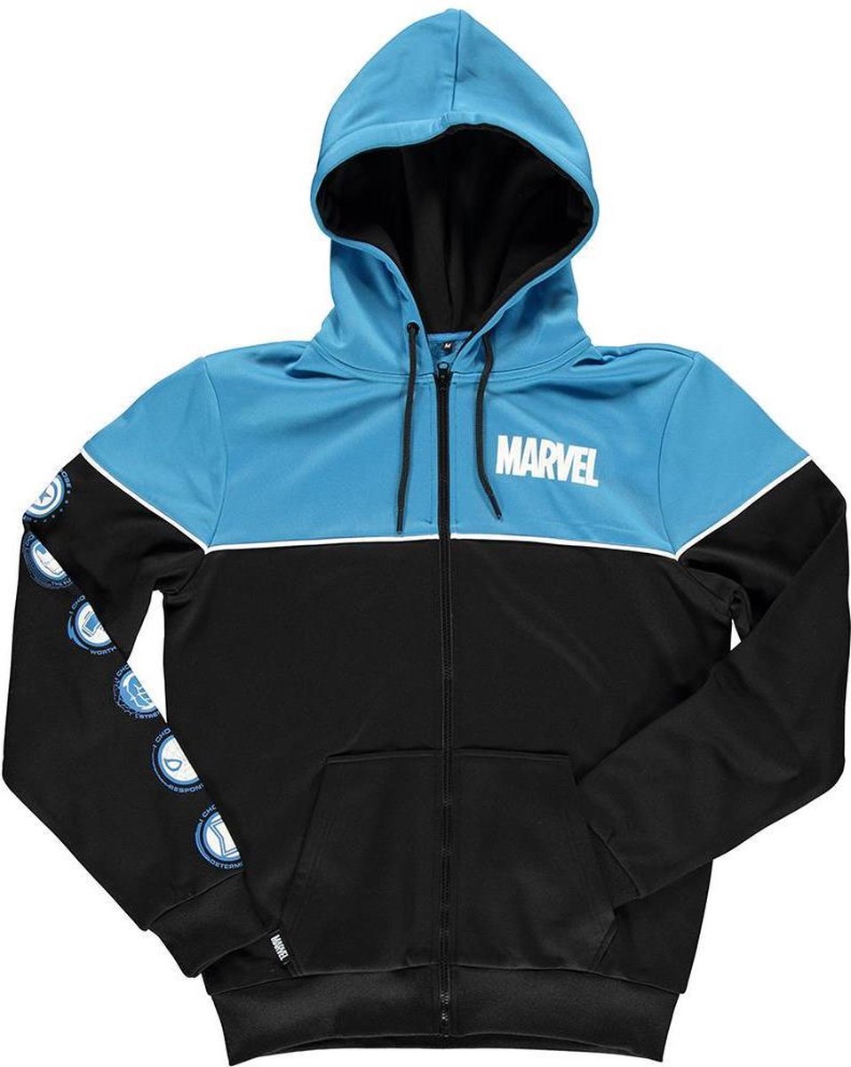 Marvel Vest met capuchon -L- Icon Technical Zwart/Blauw