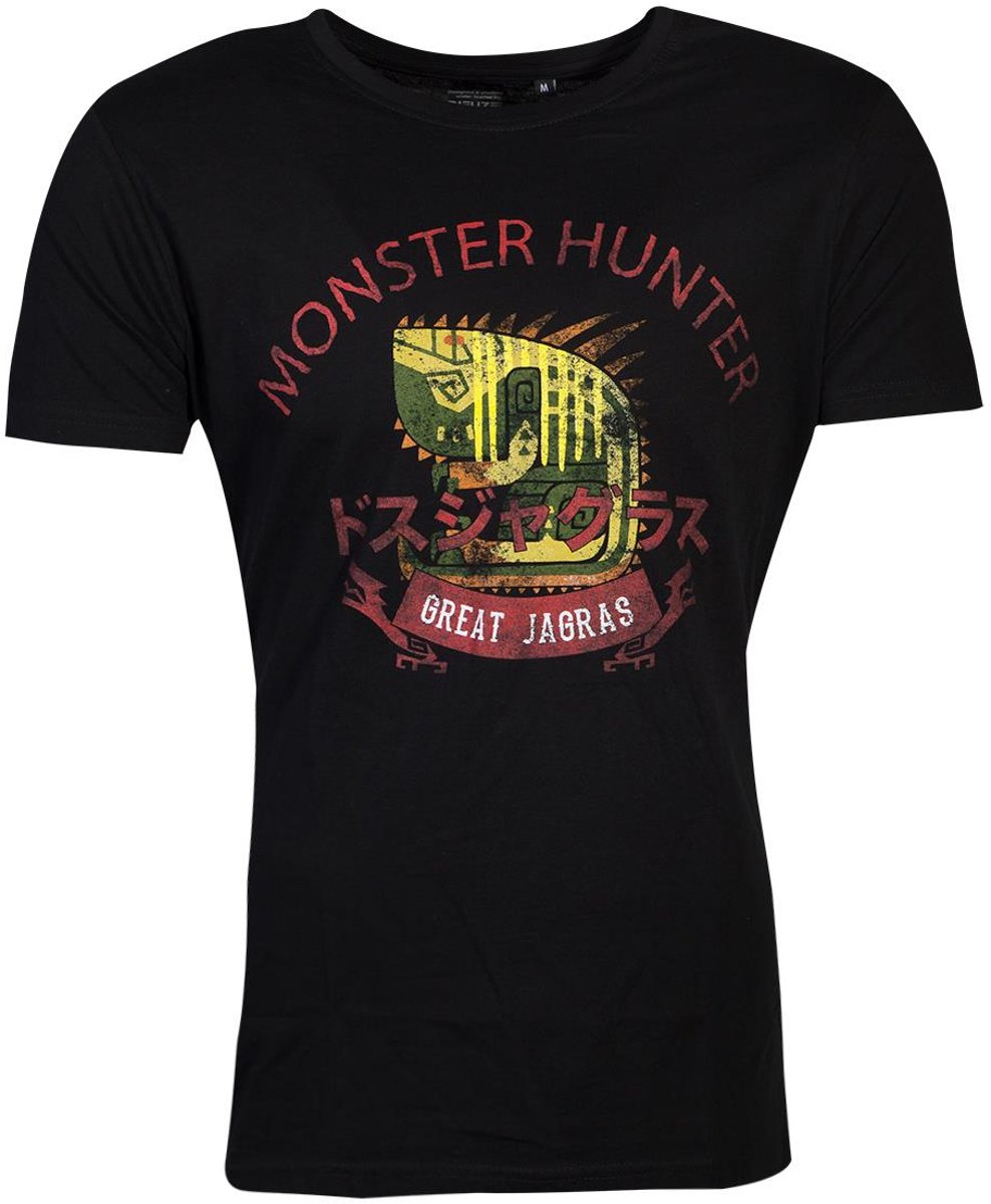 Monster Hunter Heren Tshirt -S- Jagras Zwart