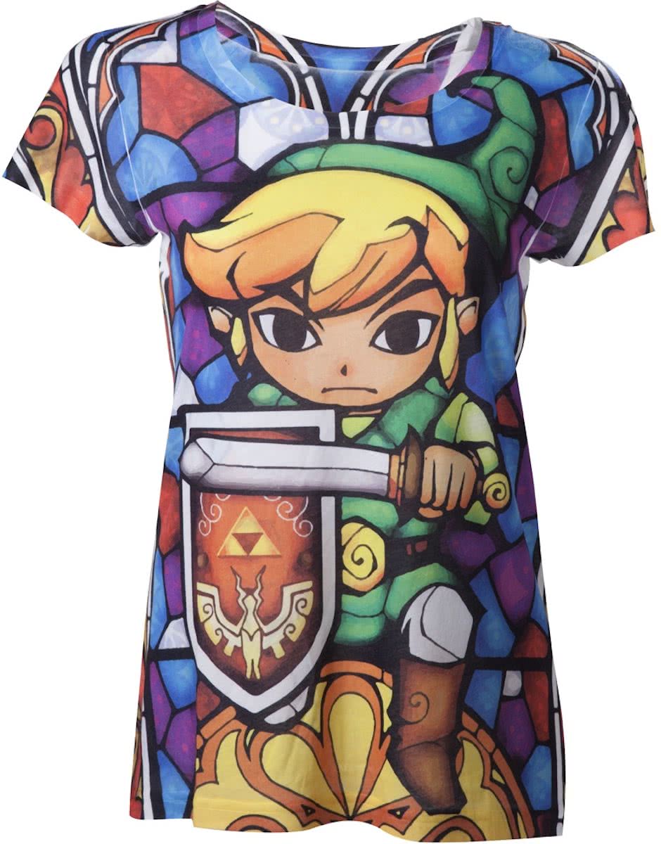 Officieel gelicenseerd - Nintendo - Zelda Sublimation Dames T-Shirt - Dames - S