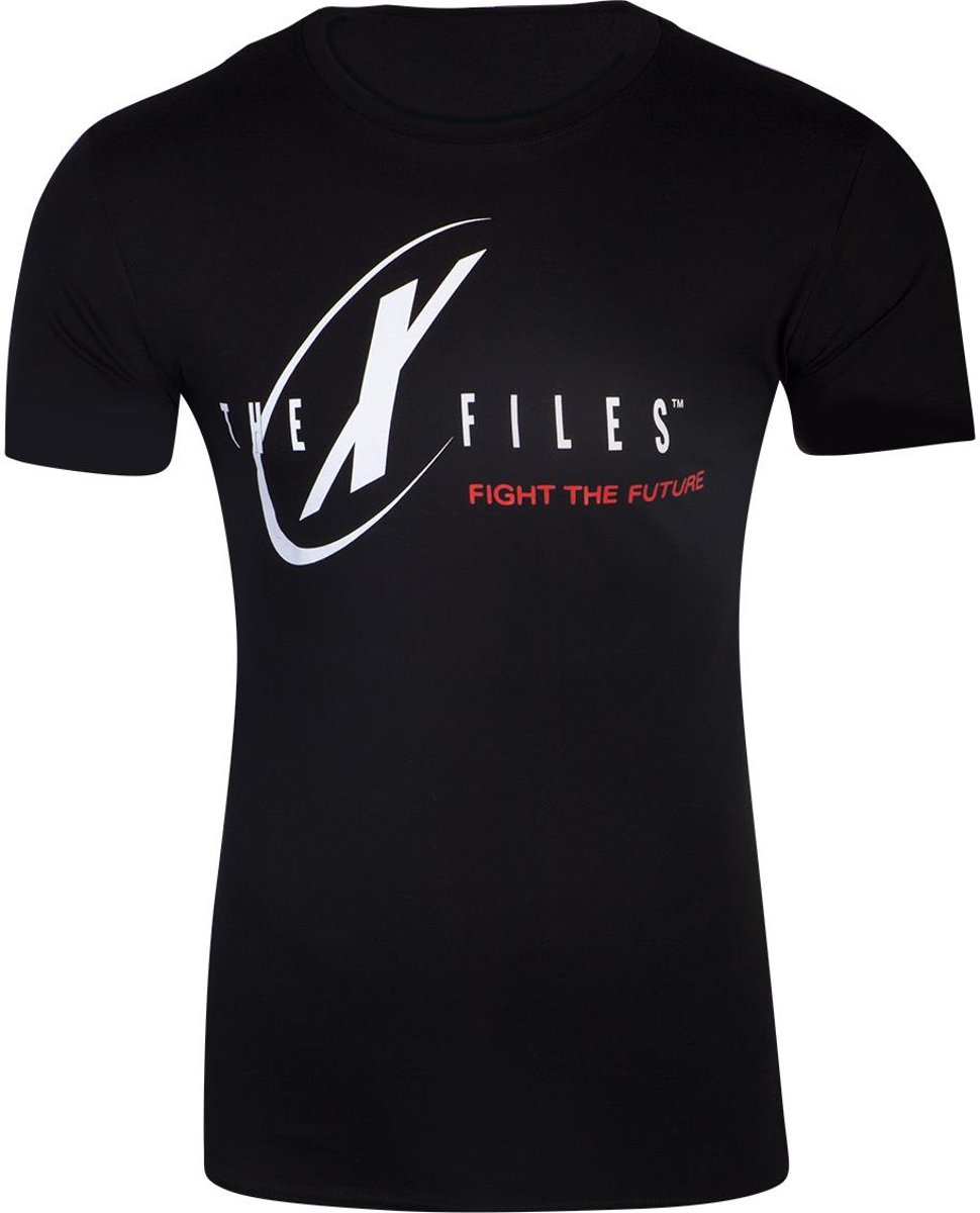 The XFiles Heren Tshirt -M- Logo Zwart