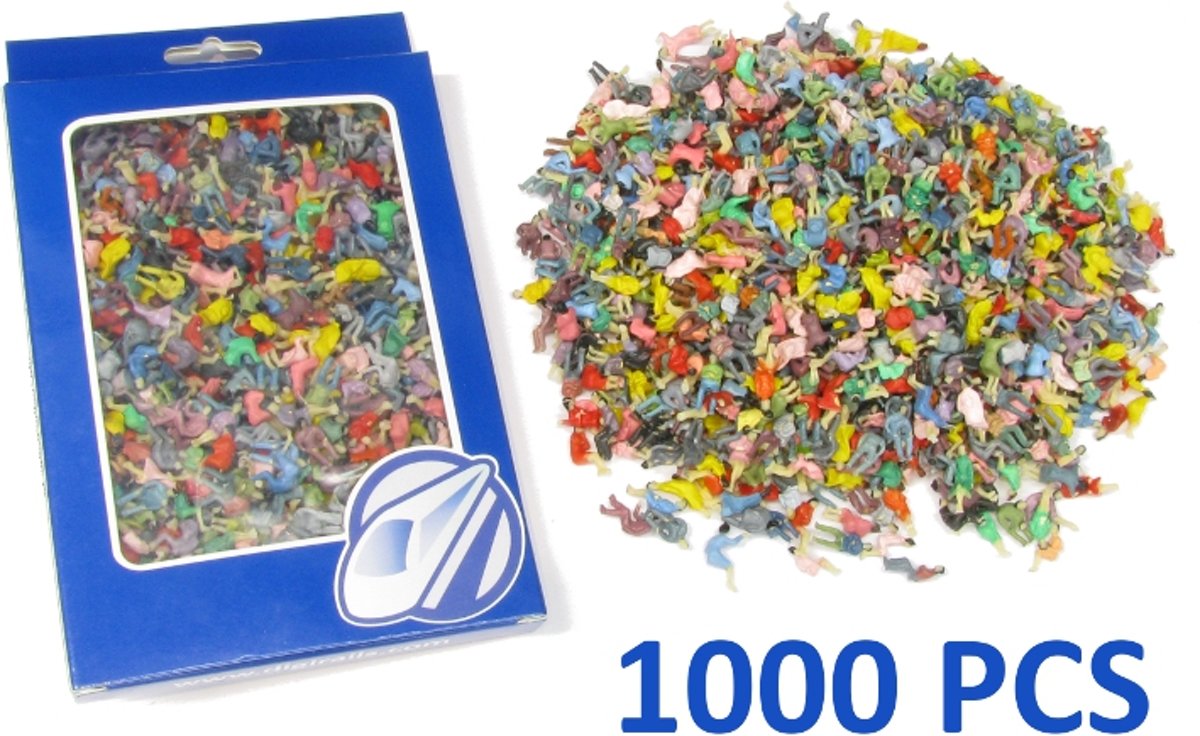 1000 gekleurde zittende figuren H0 (1:87)