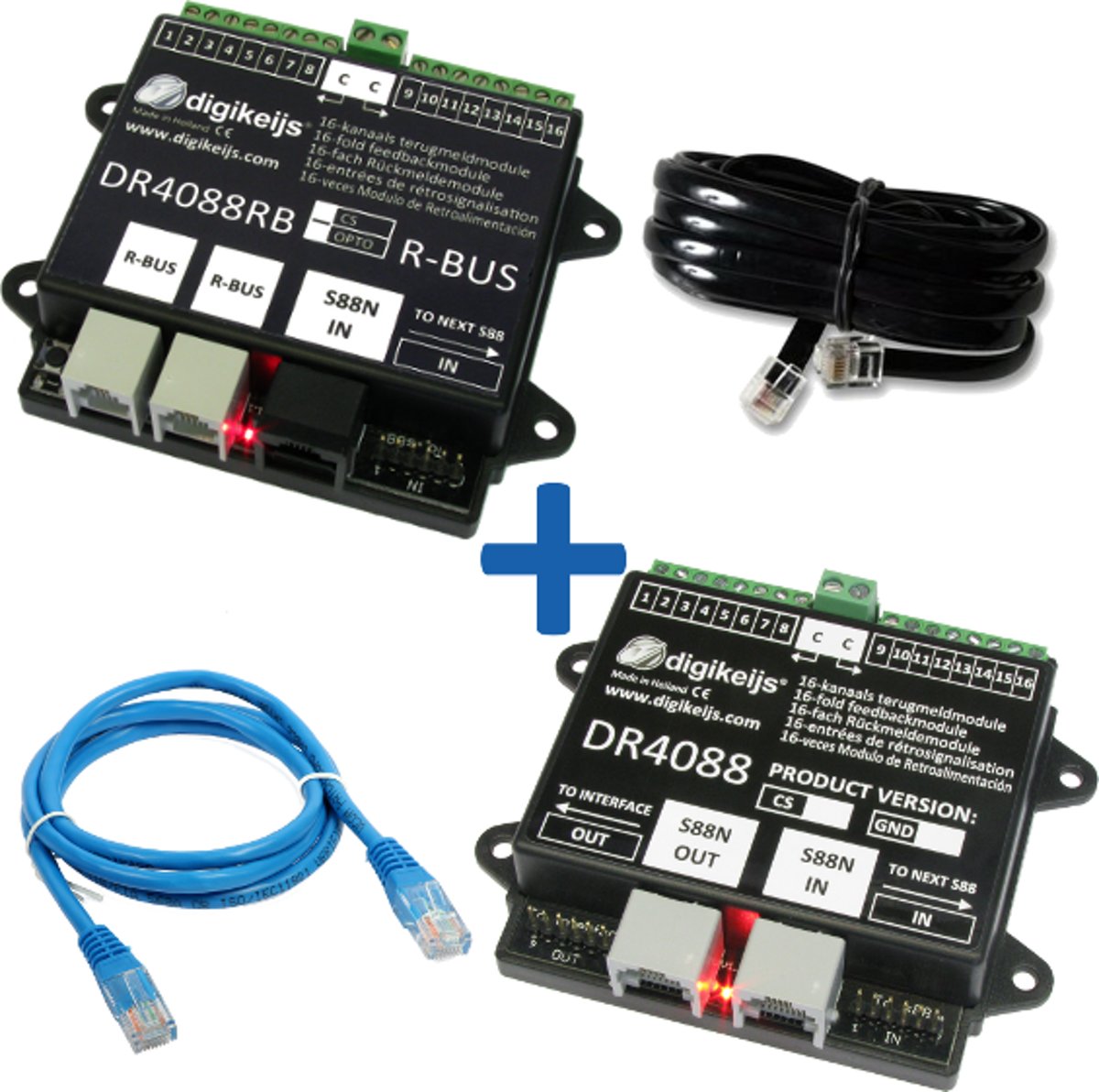 DR4088RB-OPTO_BOX Complete RBUS™ startset met 32 terugmeldpunten