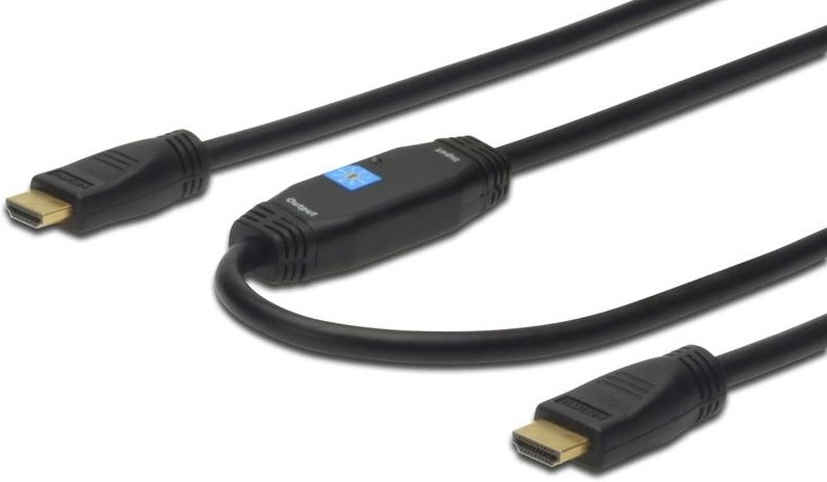 Digitus 15m HDMI 15m HDMI HDMI Zwart HDMI kabel