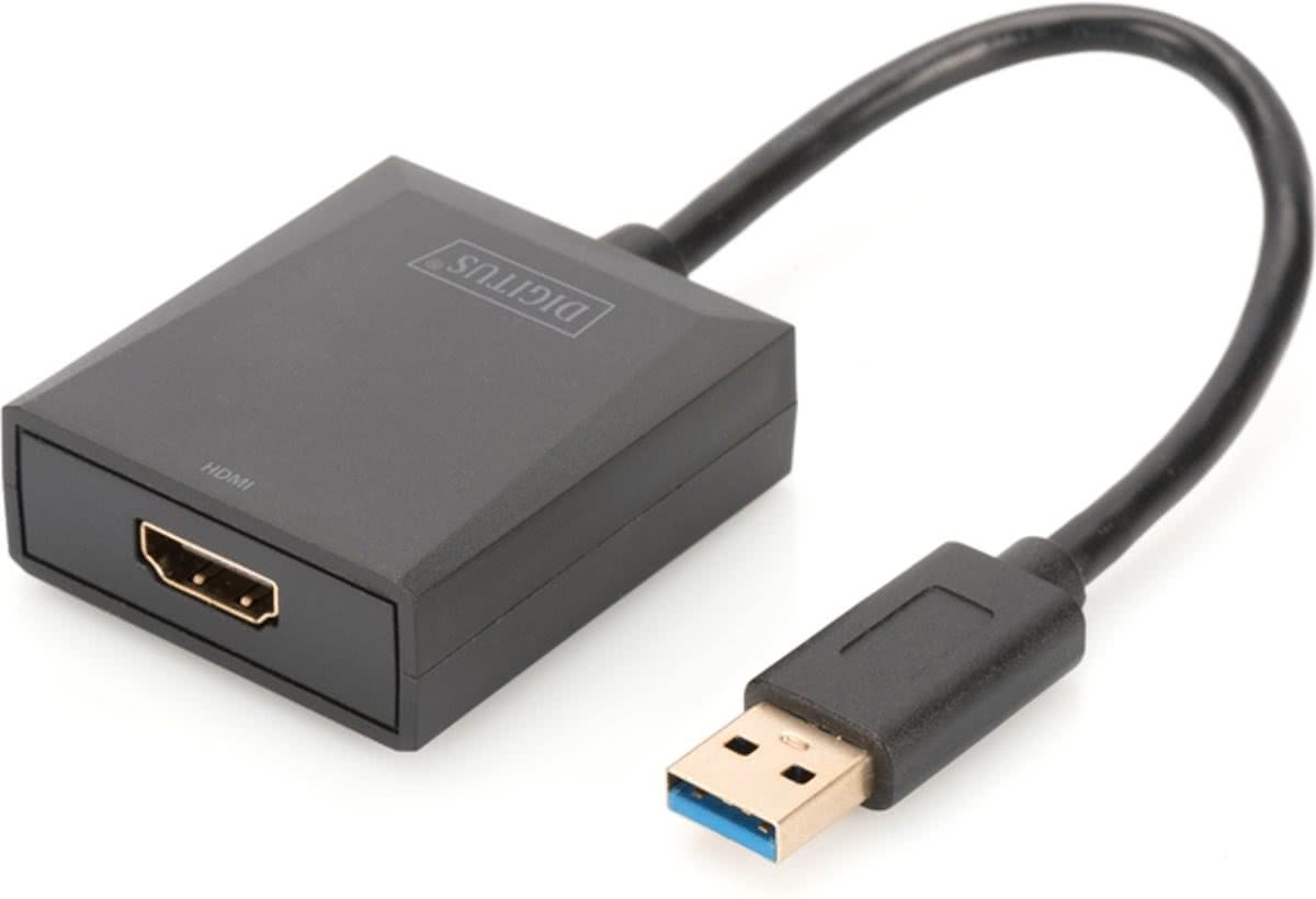 Digitus DA-70841 USB 3.0 HDMI Zwart kabeladapter/verloopstukje