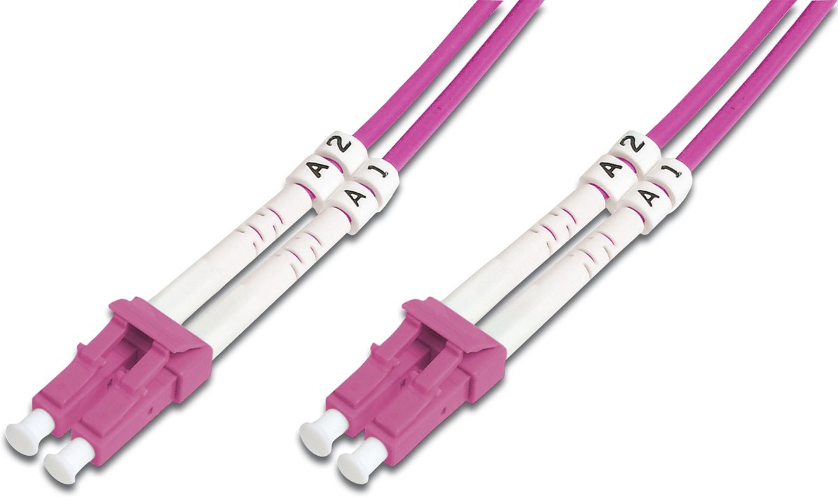 Digitus DK-2533-01-4 Glasvezel kabel 1 m LC Roze