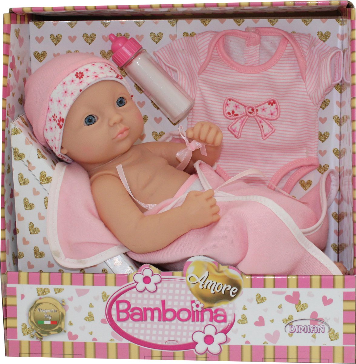 Pop Newborn met Accessoires - Amore - 34 cm