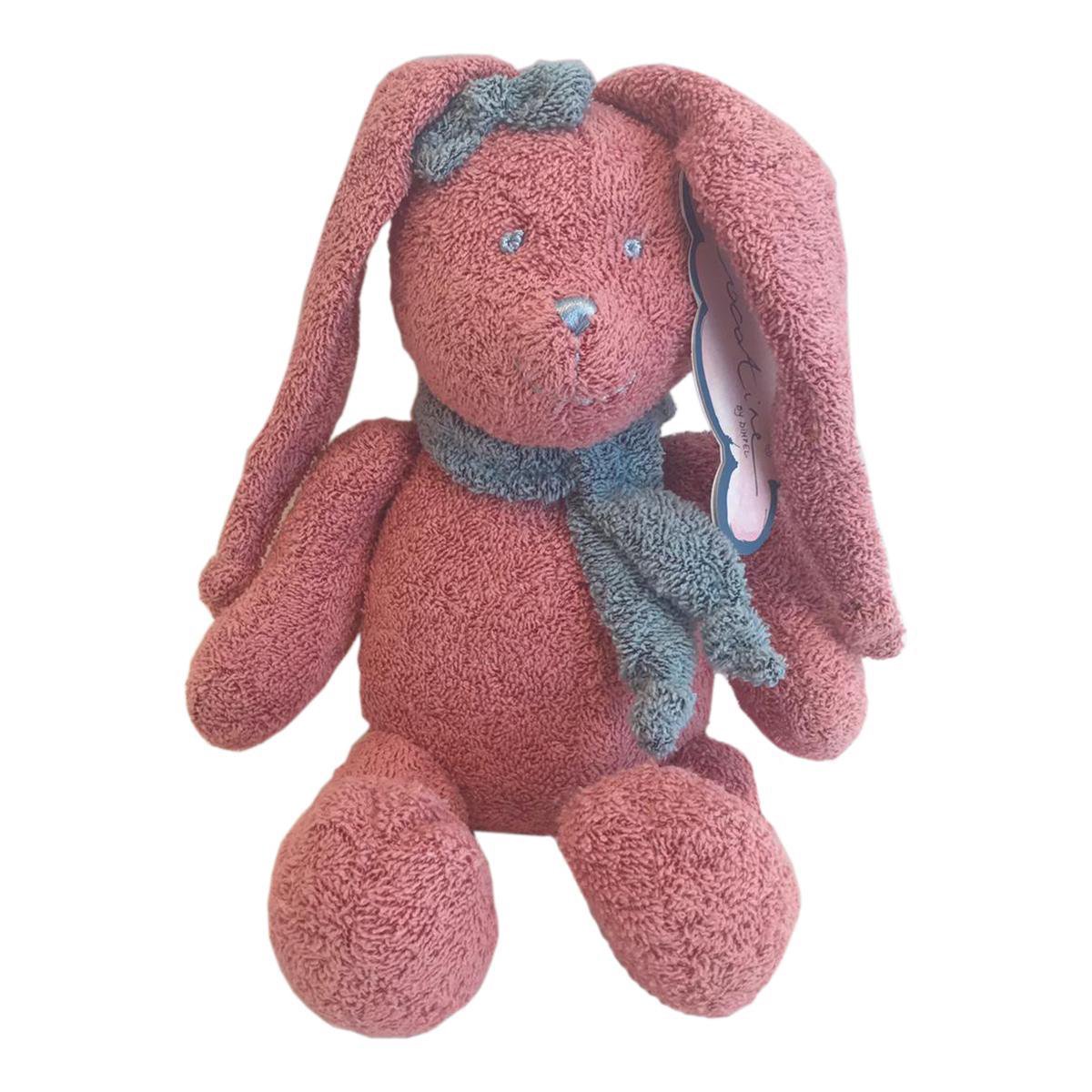 Dimpel knuffelkonijn 37cm - Konijn - Knuffel - Roze - Blauw