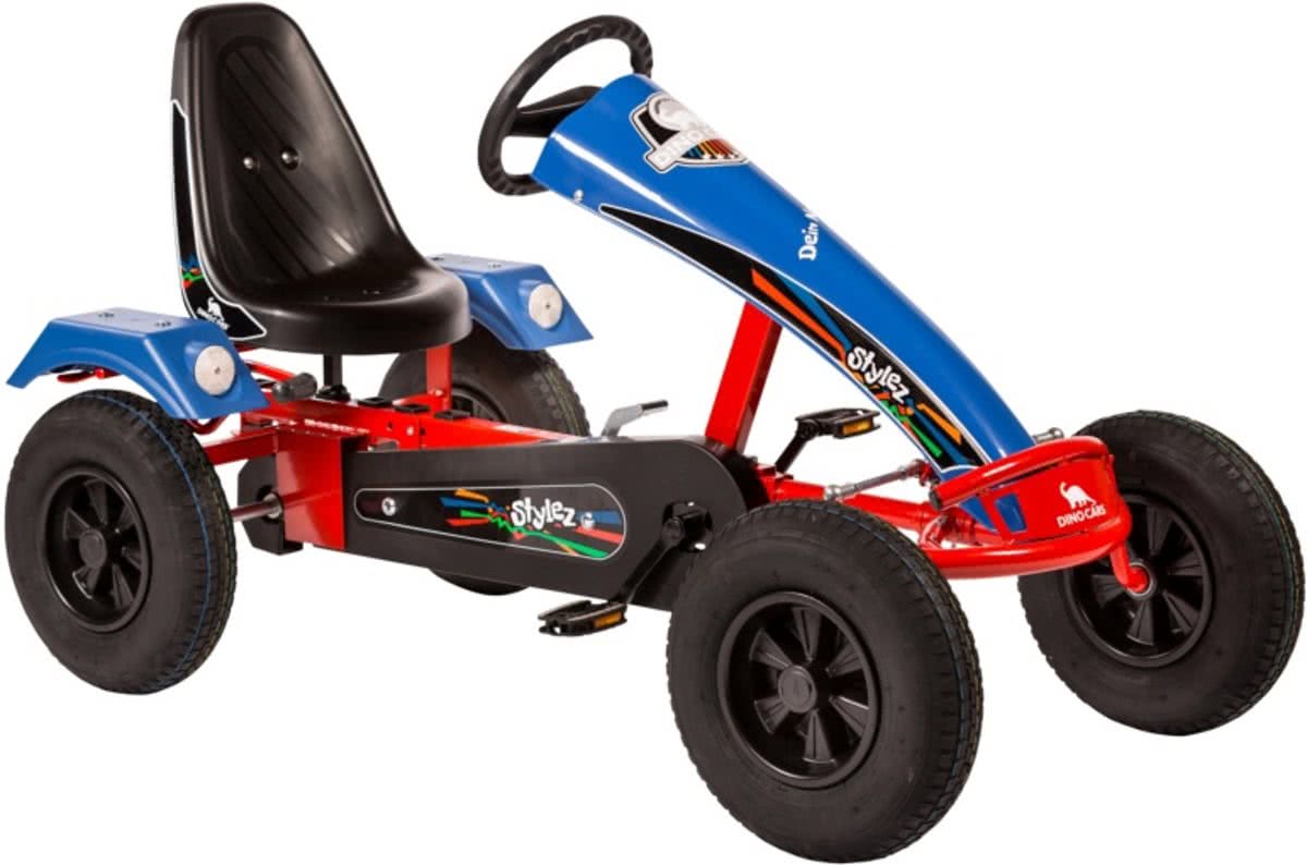 Dino Cars Stylez Skelter Met Racebanden Rood / Blauw