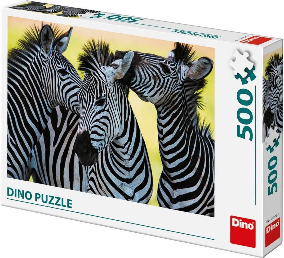 Dino Puzzel Drie Zebras 500 stukjes