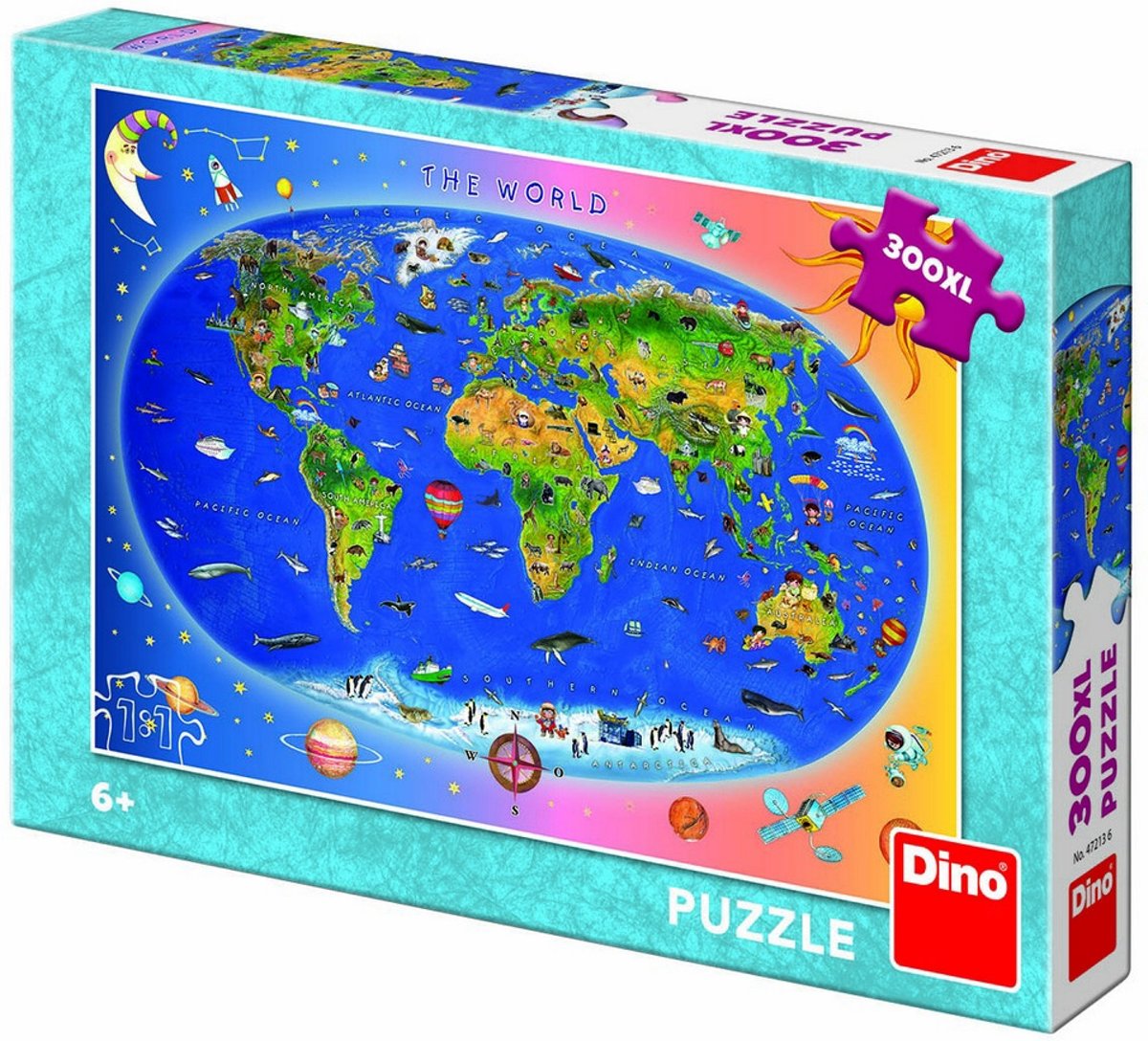 Puzzel Wereldkaart 300 XLstukjes