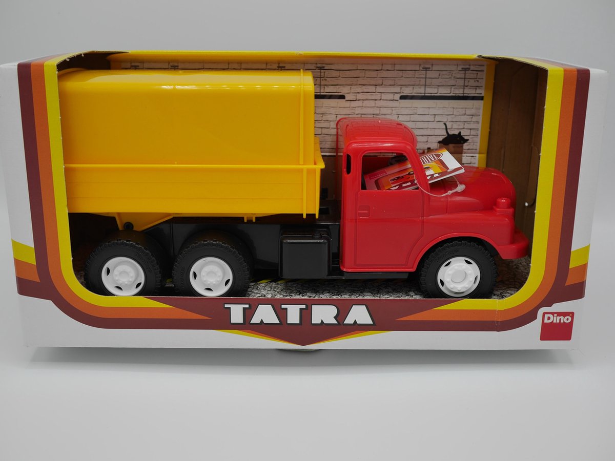 Tatra vrachtauto met gele bak 31 cm.