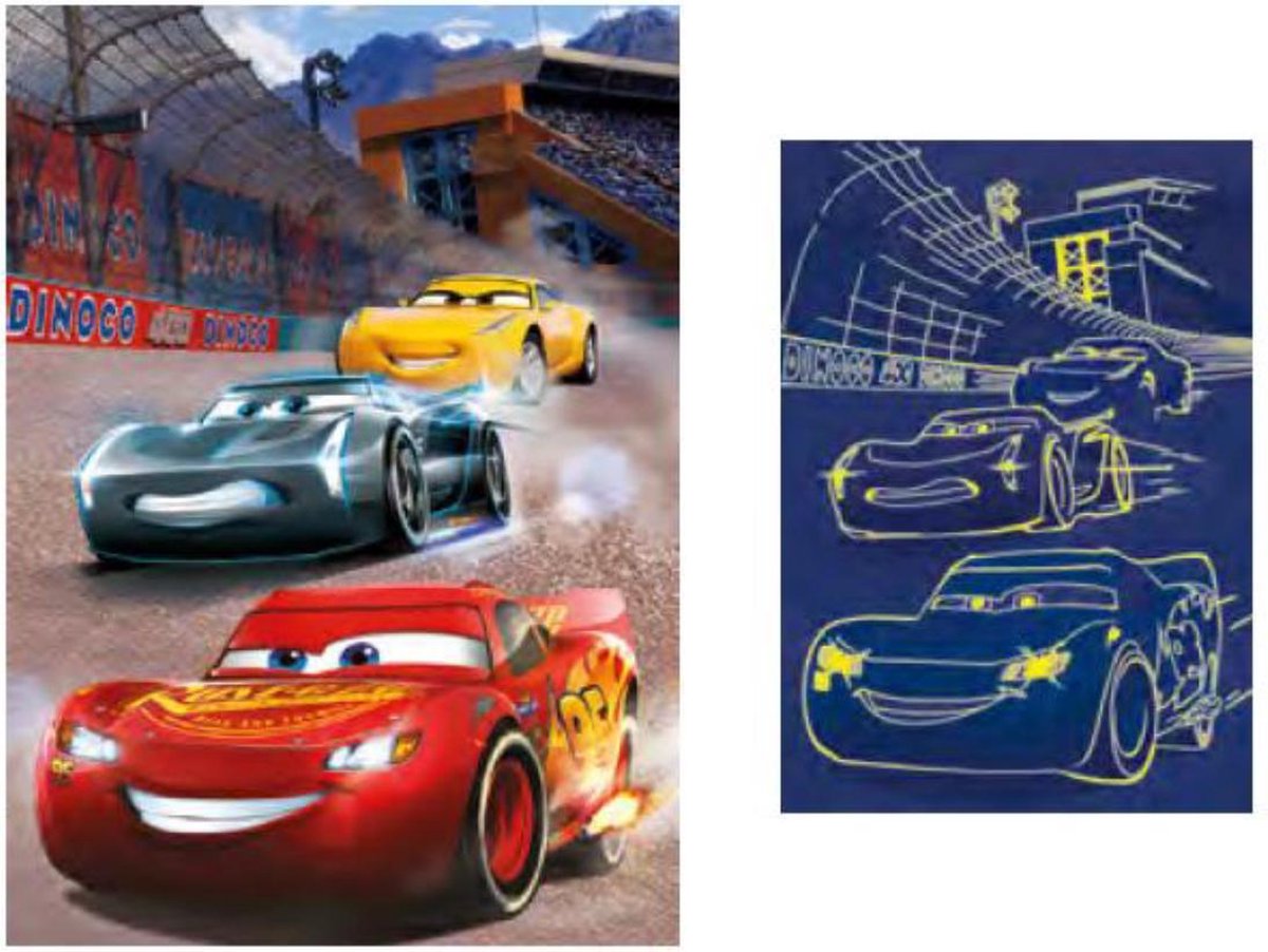 Cars 3 Puzzel XL 100 st. - Neon Glow in the Dark