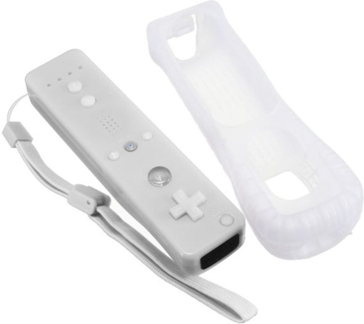 Wii controller - Wii afstandsbediening met beschermhoes - siliconen hoesje - DisQounts