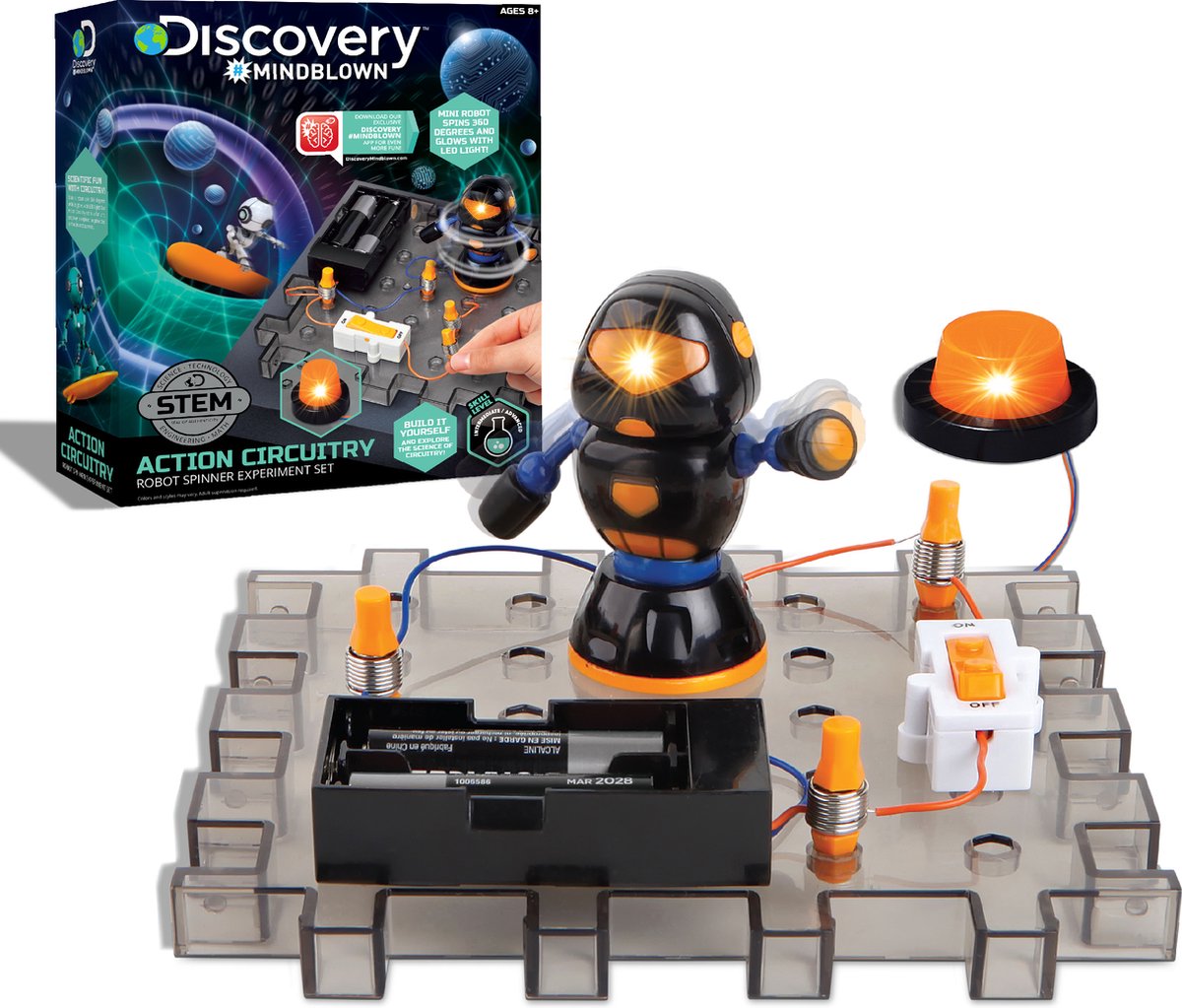 Discovery Mindblow - Electronics circuit experiment - Robot Spinner